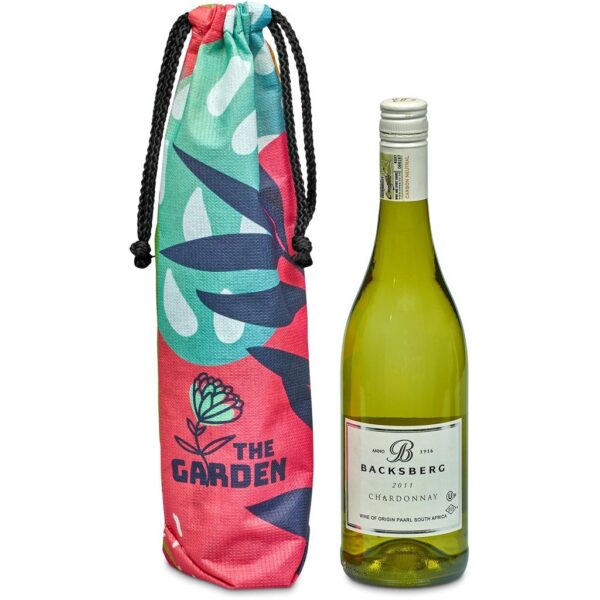 Hoppla Tipsy RPET Wine Bottle Drawcord Bag - Image 5