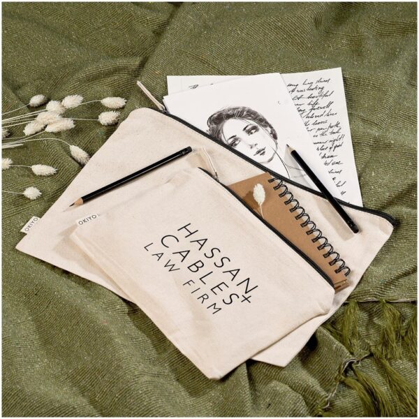 Okiyo Midori Cotton A4 Document Pouch - Image 4