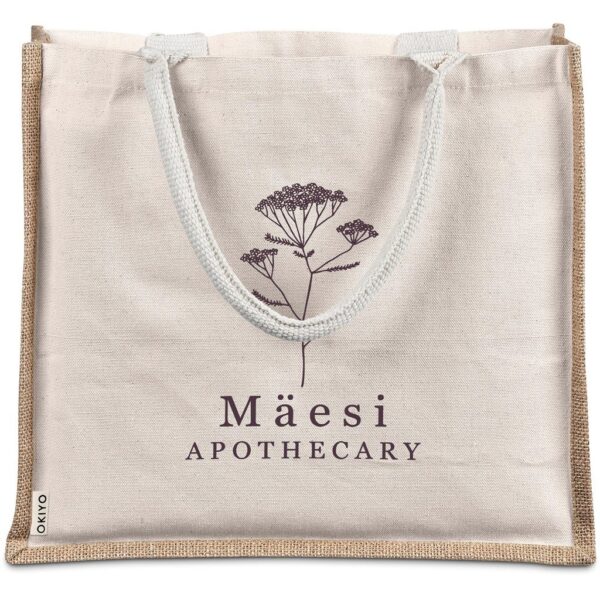 Okiyo Chinsai Maxi Jute & Cotton Tote - Image 3