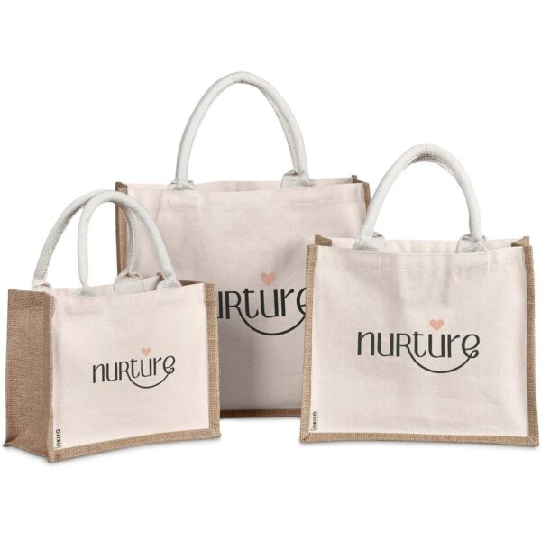 Okiyo Chinsai Maxi Jute & Cotton Tote - Image 5