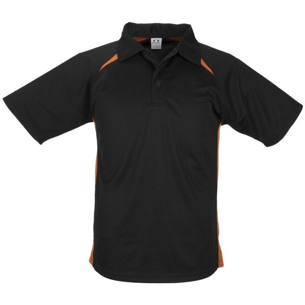 Kids Splice Golf Shirt - Black Orange - Image 2