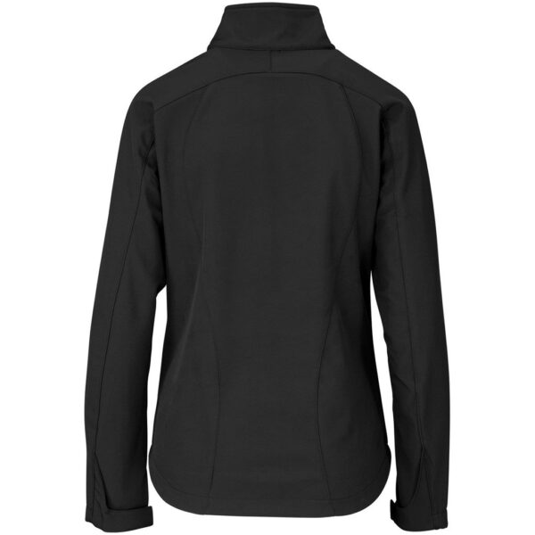 Ladies Geneva Softshell Jacket - Black Red - Image 4