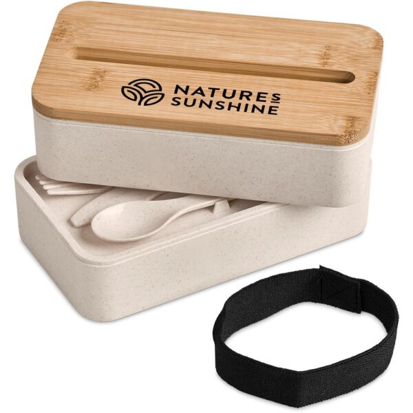 Okiyo Dura Wheat Straw & Bamboo Lunch Box Set - Image 5
