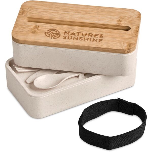 Okiyo Dura Wheat Straw & Bamboo Lunch Box Set - Image 3