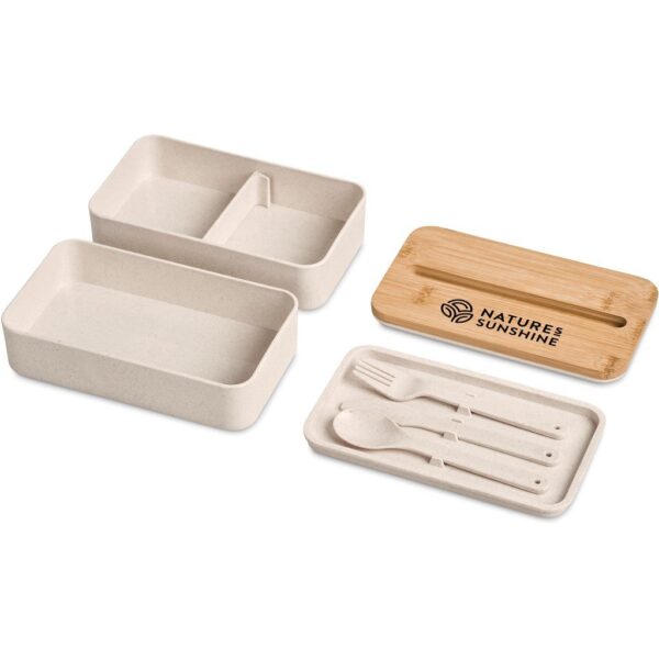 Okiyo Dura Wheat Straw & Bamboo Lunch Box Set - Image 6