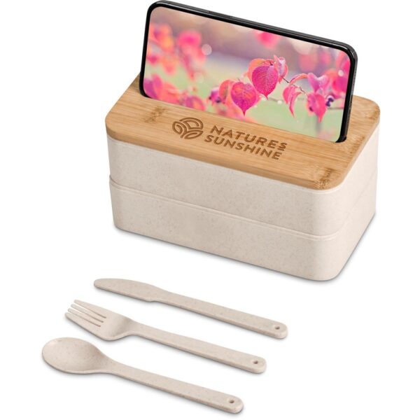 Okiyo Dura Wheat Straw & Bamboo Lunch Box Set - Image 7