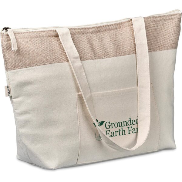 Okiyo Arshi Cotton & Jute 12 Can Lunch Cooler - Image 5