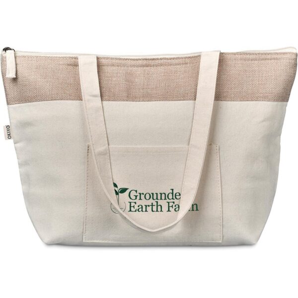 Okiyo Arshi Cotton & Jute 12 Can Lunch Cooler - Image 7