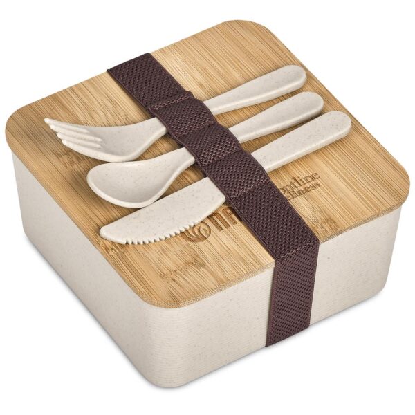 Okiyo Wani Wheat Straw & Bamboo Lunch Box - Image 3