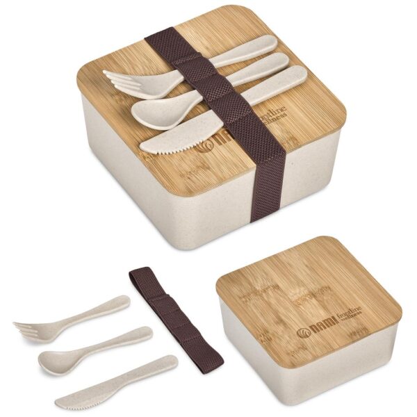 Okiyo Wani Wheat Straw & Bamboo Lunch Box - Image 2