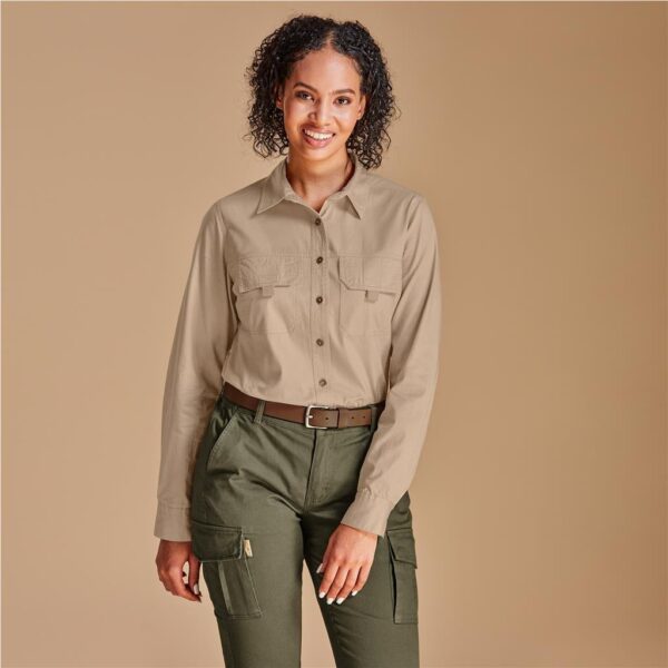 Ladies Long Sleeve Mawenzi Twill Shirt - Image 6