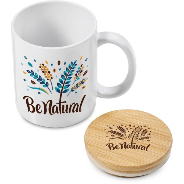 Okiyo Sozo Bamboo & Ceramic Sublimation Coffee Mug - 330ml - Image 6