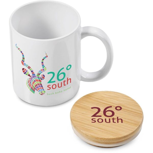 Okiyo Sozo Bamboo & Ceramic Sublimation Coffee Mug - 330ml - Image 5