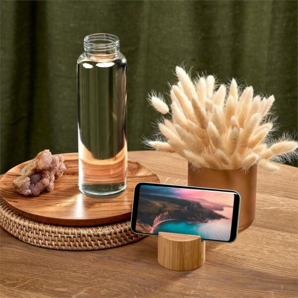 Okiyo Kenko Phone Stand Glass Water Bottle – 700ml - Image 5