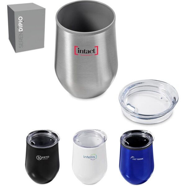 Serendipio Madison Stainless Steel & Plastic Double-Wall Tumbler - 350ml - Image 6