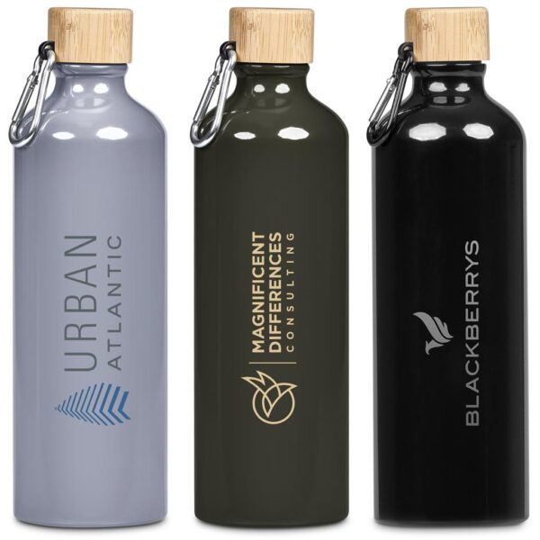 Serendipio Origen Aluminium & Bamboo Water Bottle – 750ml - Image 2