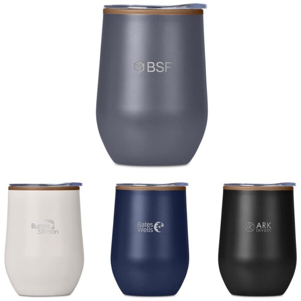 Serendipio Ovolo Stainless Steel & Plastic Double-Wall Tumbler – 350ml - Image 2