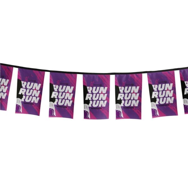 Sublimated Single-Sided Polyester Rectangle Bunting - 10m - Image 2