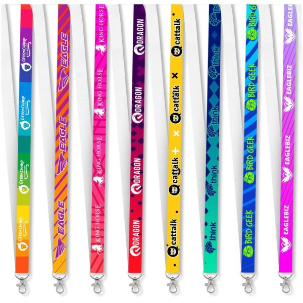 Altitude Snap Hook Clip Single-Sided Sublimation Petersham Lanyard - Image 2