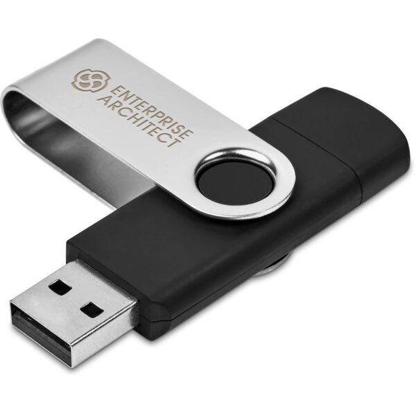 Shuffle Glint Flash Drive – 32GB - Silver - Image 3