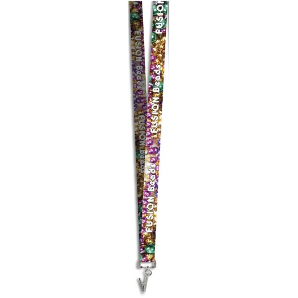 Crocodile Clip Double-Sided Sublimation Satin Lanyard - Image 5