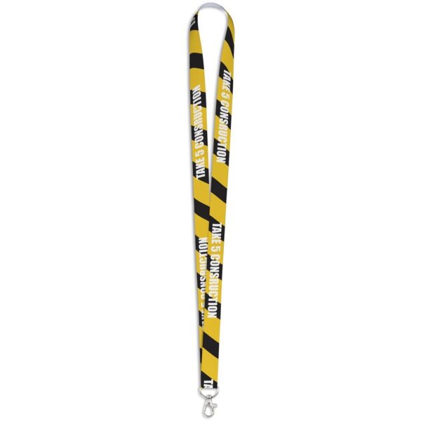Snap Hook Clip Double-Sided Sublimation Petersham Lanyard - Image 6