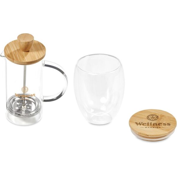 Okiyo Aibo Glass & Bamboo Coffee Set - Image 3