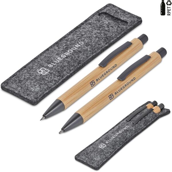 Okiyo Jona Bamboo Ball Pen & Pencil Set - Image 2