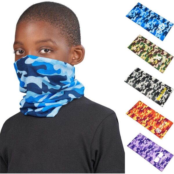Kids Camo Flexi Tubular Bandana - Image 2