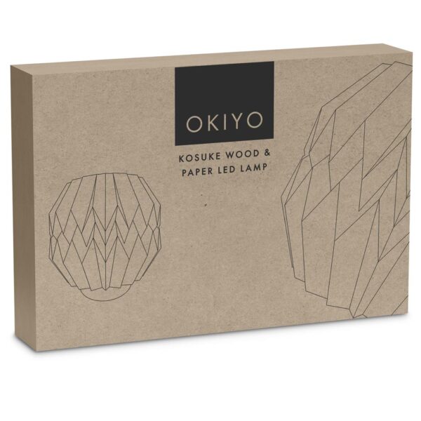 Okiyo Kosuke Wood & Paper LED Lamp - Image 5