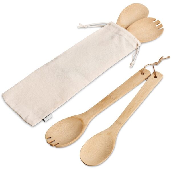 Okiyo Shinsen Bamboo Salad Servers - Image 6