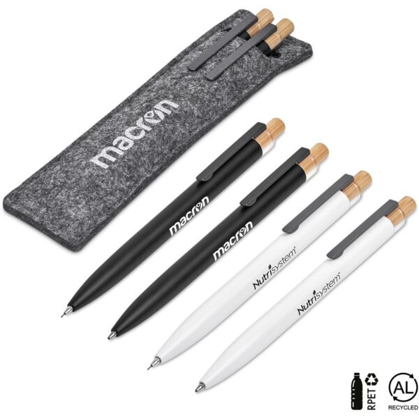Okiyo Mimo Recycled Aluminum Ball Pen & Pencil Set - Image 2