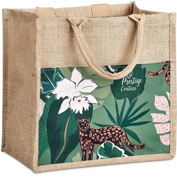 Okiyo Nuri Sublimated Pocket Jute Tote - Image 3