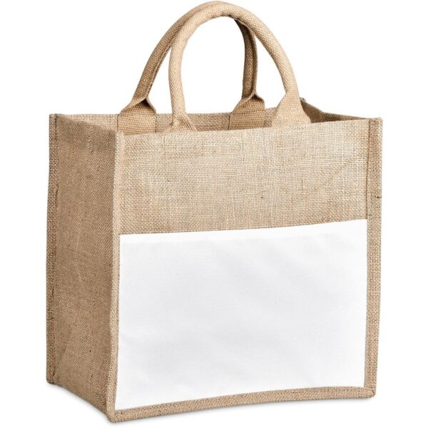 Okiyo Nuri Sublimated Pocket Jute Tote - Image 5