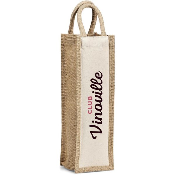 Okiyo Inshu Jute & Cotton Wine Tote - Image 2