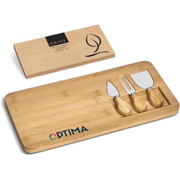 Okiyo Chizu Bamboo Cheese Board Set - Image 7