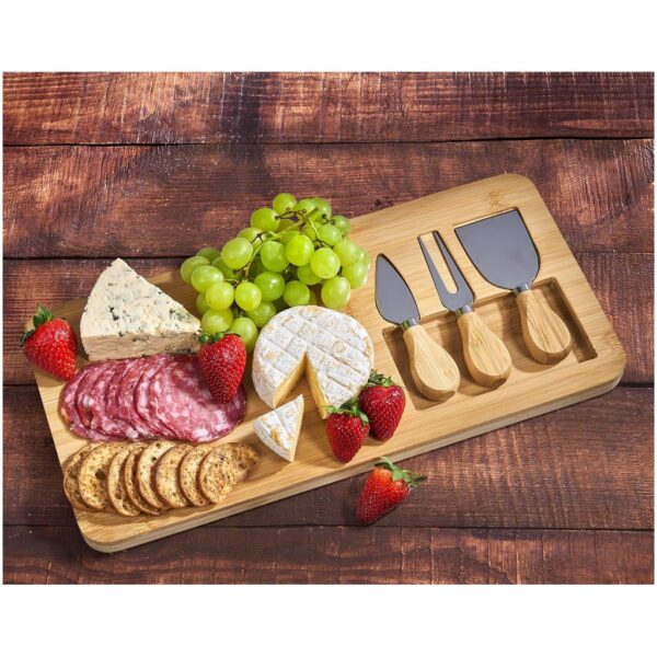 Okiyo Chizu Bamboo Cheese Board Set - Image 5