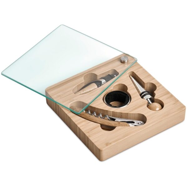 Okiyo Budonoki Bamboo Wine Accessories set - Image 3