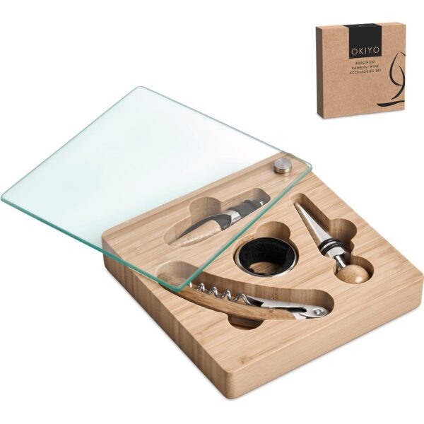 Okiyo Budonoki Bamboo Wine Accessories set - Image 6