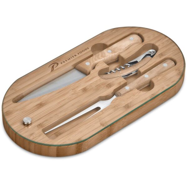 Okiyo Suraisu Bamboo Food & Wine Set - Image 2