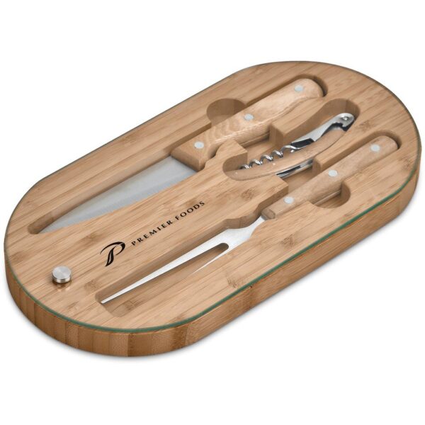 Okiyo Suraisu Bamboo Food & Wine Set - Image 3