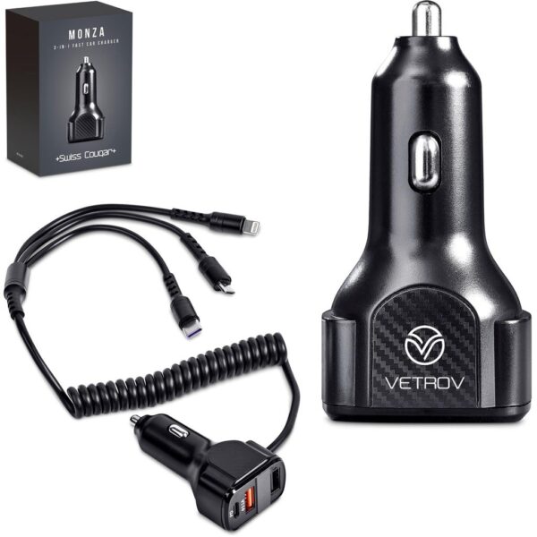 Swiss Cougar Monza 3-in-1 Fast Car Charger - Image 2