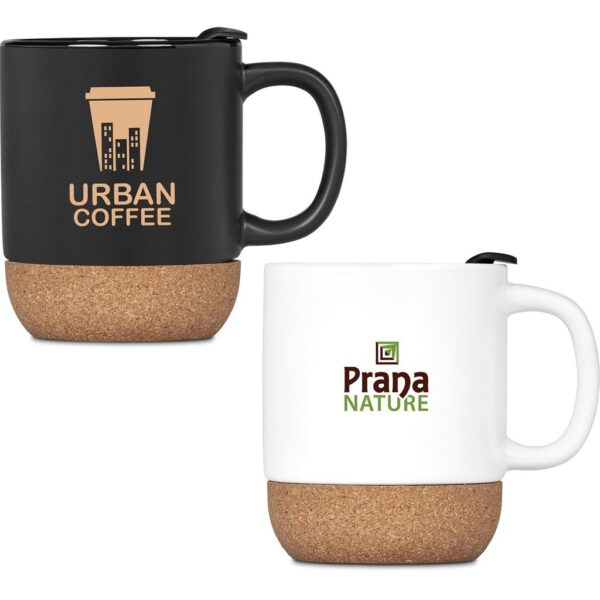 Serendipio Sienna Cork & Ceramic Coffee Mug - 340ml - Image 2
