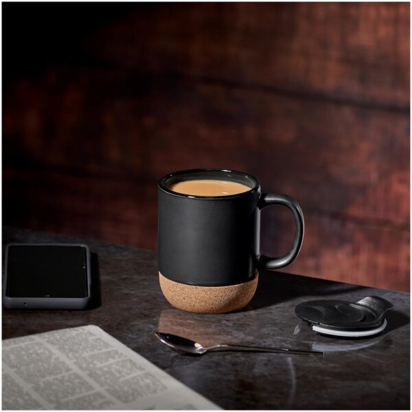 Serendipio Sienna Cork & Ceramic Coffee Mug - 340ml - Image 5