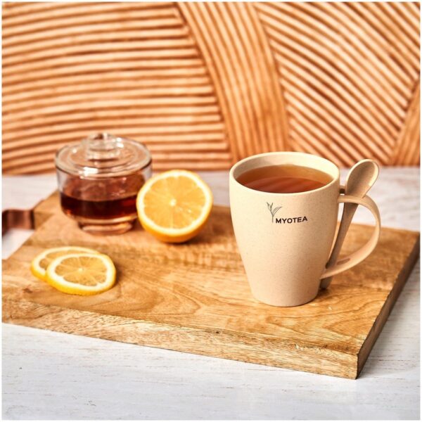 Okiyo Kawai Wheat Straw Mug & Spoon - 350ml - Image 3
