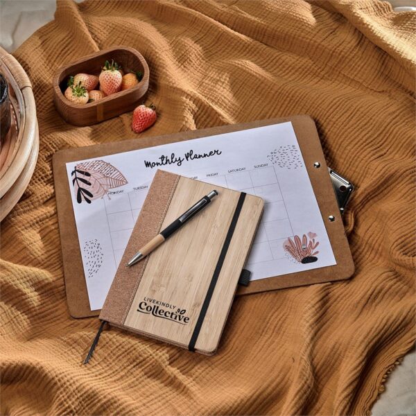 Okiyo Eri Bamboo & Cork Notebook & Pen Set - Image 7