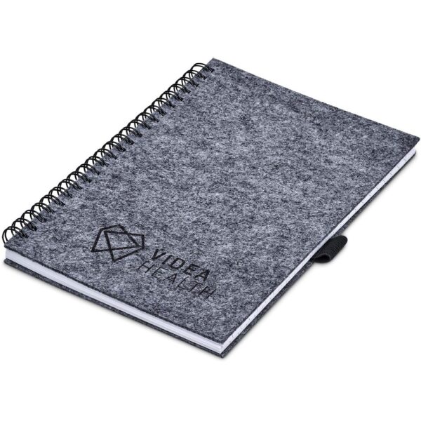 Okiyo Fuji Recycled PET Felt A5 Spiral Notebook - Image 3