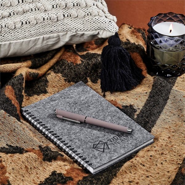 Okiyo Fuji Recycled PET Felt A5 Spiral Notebook - Image 6