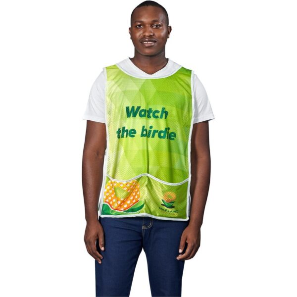 Hoppla Jackal Caddy Bib with PVC Name Sleeve-White - Image 2