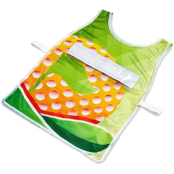 Hoppla Jackal Caddy Bib with PVC Name Sleeve-White - Image 4